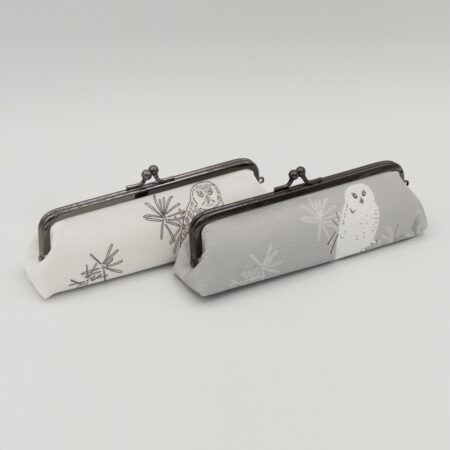 がま口ペンケース『ONE TONE』(ふくろう白)