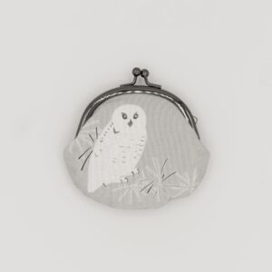 がま口コインケース『ONE TONE』(ふくろうグレー)