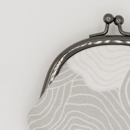 がま口コインケース『ONE TONE』(椿グレー)