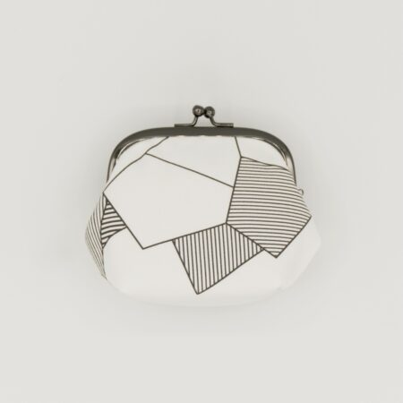 がま口ポーチ『ONE TONE』(氷割白)