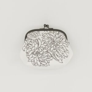 がま口ポーチ『ONE TONE』(菊白)