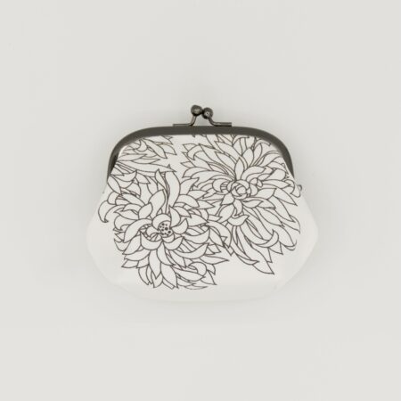 がま口ポーチ『ONE TONE』(菊白)