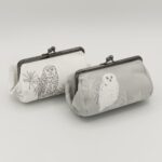 たわら型がま口ポーチ『ONE TONE』(ふくろうグレー)