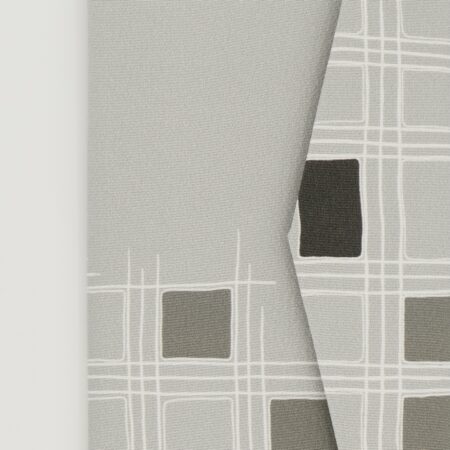 お薬手帳ケース『ONE TONE』(格子グレー)