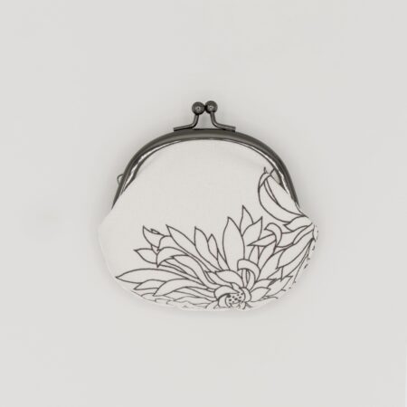 がま口コインケース『ONE TONE』(菊白)