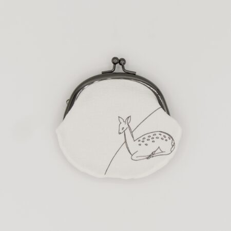 がま口コインケース『ONE TONE』(鹿白)