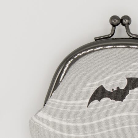 がま口コインケース『ONE TONE』(こうもりグレー)