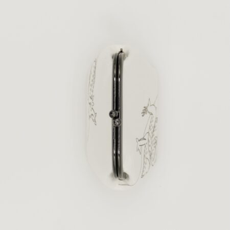 がま口ポーチ『ONE TONE』(鹿白)