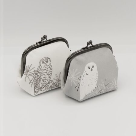 がま口ポーチ『ONE TONE』(ふくろう白)