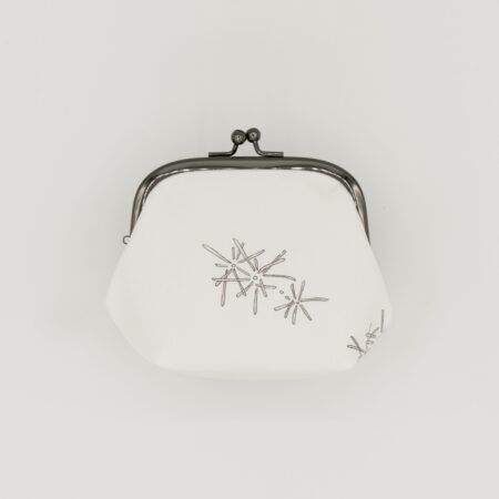 がま口ポーチ『ONE TONE』(ふくろう白)