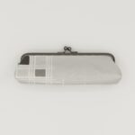 がま口ペンケース『ONE TONE』(格子グレー)