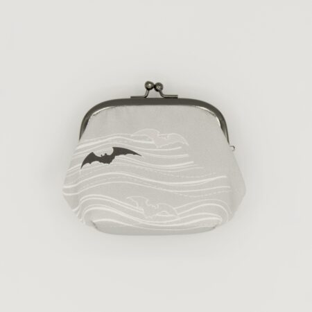 がま口ポーチ『ONE TONE』(こうもりグレー)