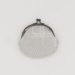 がま口コインケース『ONE TONE』(格子グレー)