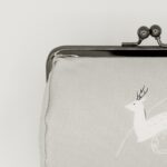 たわら型がま口ポーチ『ONE TONE』(鹿グレー)