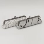 がま口ペンケース『ONE TONE』(紗綾型グレー)