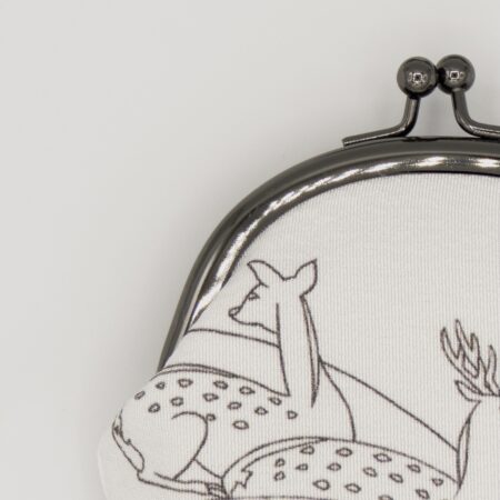 がま口コインケース『ONE TONE』(鹿白)