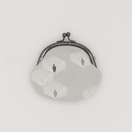 がま口コインケース『ONE TONE』(松グレー)